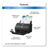 Epson® WorkForce ES-865 Color Duplex Document Scanner, 600 dpi Optical Resolution, 100-Sheet Duplex Auto Document Feeder (EPSB11B250202) Each