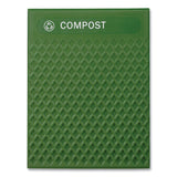 Rubbermaid® Commercial Medium Prelabeled Compost Waste Panels for Tailor and Landmark Series Containers, 20.72" x 0.5" x 27.95", Green, 4/Carton (RCP2182673) Case of 4
