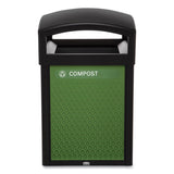 Rubbermaid® Commercial Medium Prelabeled Compost Waste Panels for Tailor and Landmark Series Containers, 20.72" x 0.5" x 27.95", Green, 4/Carton (RCP2182673) Case of 4