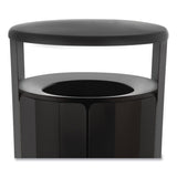 Rubbermaid® Commercial RESIST Round Waste Container, 33 gal, Metal, Black (RCP2185041) Each