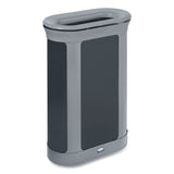 Rubbermaid® Commercial ENHANCE Series Waste Receptacle, 13 gal, Metal, Pearl Gray/Umbra Gray (RCP2172851) Each