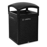Rubbermaid® Commercial Medium Prelabeled Landfill Waste Panels for Tailor and Landmark Series Containers, 20.72" x 0.5" x 27.95", Black, 4/Carton (RCP2182671) Case of 4