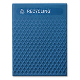 Rubbermaid® Commercial Medium Prelabeled Recycled Waste Panels for Tailor and Landmark Series Containers, 20.72" x 0.5" x 27.95", Blue, 4/Carton (RCP2182677) Case of 4
