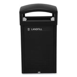 Rubbermaid® Commercial Large Prelabeled Landfill Waste Panels for Tailor and Landmark Series Containers 20.72" x 0.5" x 34.33", Black, 4/Carton (RCP2182679) Case of 4