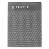 Rubbermaid® Commercial Medium Prelabeled Landfill Waste Panels for Tailor and Landmark Series Containers, 20.72" x 0.5" x 27.95", Black, 4/Carton (RCP2182671) Case of 4