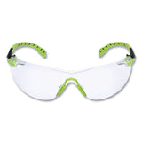 3M™ Solus 1000-Series Safety Glasses, Black/Green Plastic Frame, Clear Polycarbonate Lens (MMMS1201SGAF) Each
