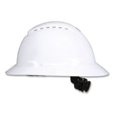 3M™ SecureFit H-Series Hard Hats, H-800 Vented Hat with UV Indicator, 4-Point Pressure Diffusion Ratchet Suspension, White (MMMH801SFVUV) Each