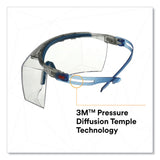 3M™ SecureFit Protective Eyewear, 3700 OTG Series, Blue Plastic Frame, Clean Polycarbonate Lens (MMMSF3701XSGAB) Each