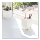 U Brands Juliet Pencil Cup, 3"w x 3"d x 4"h, White (UBR3466U0312) Each
