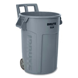 Rubbermaid® Commercial Vented Wheeled BRUTE Container, 32 gal, Plastic, Gray (RCP2179403) Each