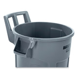 Rubbermaid® Commercial Vented Wheeled BRUTE Container, 32 gal, Plastic, Gray (RCP2179403) Each