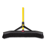 Rubbermaid® Commercial Maximizer Push-to-Center Broom, 24", Polypropylene Bristles, Yellow/Black (RCP2186280) Each