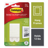 Command™ Damage-Free Hanging Picture Hanging Strip Pairs, Holds Up to 2.5 lb, Medium: 0.75" x 2.75", 4/Pack (MMM70006903648) Pack of 4