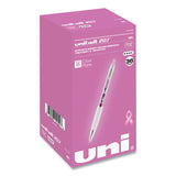 uniball® 207 Office Pack Gel Pen, Retractable, Medium 0.7 mm, Black Ink, Pink/Translucent White Barrel, 36/Pack (UBC2003896) Pack of 36
