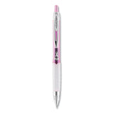uniball® 207 Office Pack Gel Pen, Retractable, Medium 0.7 mm, Black Ink, Pink/Translucent White Barrel, 36/Pack (UBC2003896) Pack of 36