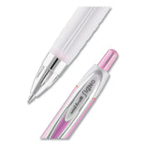 uniball® 207 Office Pack Gel Pen, Retractable, Medium 0.7 mm, Black Ink, Pink/Translucent White Barrel, 36/Pack (UBC2003896) Pack of 36