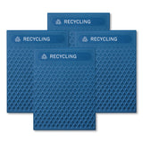 Rubbermaid® Commercial Medium Prelabeled Recycled Waste Panels for Tailor and Landmark Series Containers, 20.72" x 0.5" x 27.95", Blue, 4/Carton (RCP2182677) Case of 4