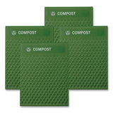 Rubbermaid® Commercial Medium Prelabeled Compost Waste Panels for Tailor and Landmark Series Containers, 20.72" x 0.5" x 27.95", Green, 4/Carton (RCP2182673) Case of 4