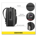 Solo Grand Travel TSA Backpack, 17.3”, 11.88 x 7 x 19, Dark Gray (USLUBN78010) Each