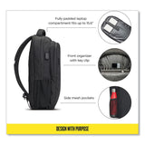 Solo Re:Define Laptop Backpack, 15.6”, 12.25 x 5.75 x 18.75, Black (USLUBN7084) Each