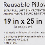 McKesson Bed Pillow 19 X 25 Inch White Reusable (939590_EA) 1/EA