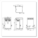 BUNN® ICB Infusion Series Twin Tall Coffee Brewer, 51 Cups, Silver/Black, Ships in 7-10 Business Days (BUN532000101) Each