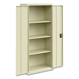 Alera® Economy Assembled Storage Cabinets, 4 Shelves, 30" x 15" x 66", Putty (ALEHCM6615PY) Each