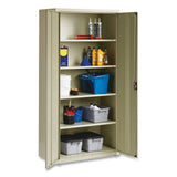 Alera® Economy Assembled Storage Cabinets, 5 Shelves, 36" x 18" x 72", Putty (ALEHCM7218PY) Each