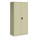Alera® Economy Assembled Storage Cabinets, 5 Shelves, 36" x 18" x 72", Putty (ALEHCM7218PY) Each