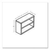 HON® 10500 Series Laminate Bookcase, Two Shelves, 36" x 13" x 29.5", Kingswood Walnut (HON105532LKI1) Each