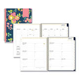 Blue Sky® Day Designer Peyton Create-Your-Own Cover Weekly/Monthly Planner, Floral Artwork, 11 x 8.5, Navy, 12-Month (Jan to Dec): 2026 (BLS103617) Each