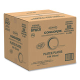 Dart® Concorde Non-Laminated Foam Plates, 9" dia, White, 125/Pack (DCC9PWCRPK) Pack of 125