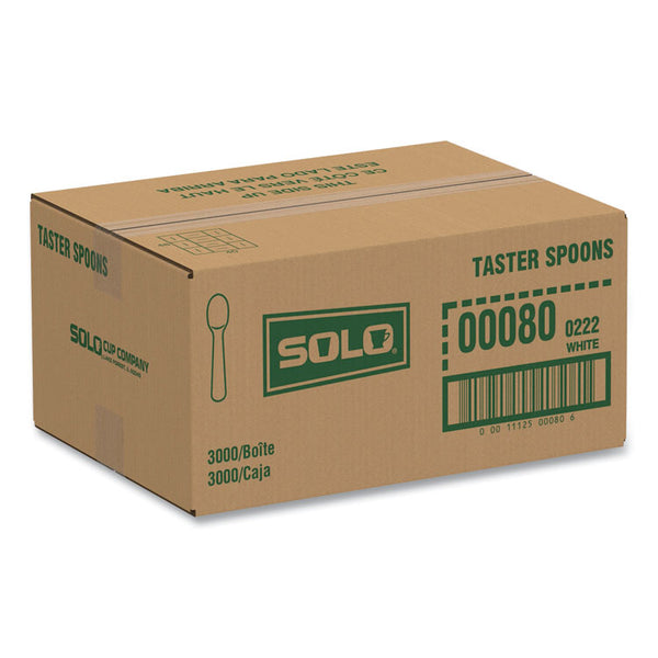 SOLO® Lightweight Plastic Taster Spoon, White, 3,000/Carton (SCC00080)