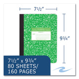Roaring Spring® Ruled Composition Book, Grade 1 Manuscript Format, Green Marble Cover, (80) 9.75 x 7.5 Sheet, 48/CT, Ships in 4-6 Bus Days (ROA97225CS) Case of 48
