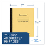 Roaring Spring® Flexible Cover Composition Notebook, Wide/Legal Rule, Manila Cover, (48) 8.5 x 7 Sheets, 72/CT, Ships in 4-6 Business Days (ROA77308CS) Case of 72