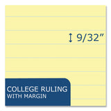 Roaring Spring® WIDE Landscape Format Writing Pad, Medium/College Rule, 40 Canary 11 x 9.5 Sheets, 18/Carton, Ships in 4-6 Business Days (ROA74511CS) Case of 18