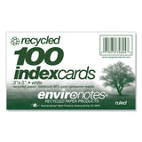 Roaring Spring® Environotes Recycled Index Cards, Narrow Rule, 3 x 5 White, 100 Cards, 36/Carton, Ships in 4-6 Business Days (ROA74824CS) Case of 36