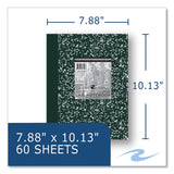 Roaring Spring® Lab and Science Marble Notebook, Quadrille Rule (5 sq in), Green Marble Cover, (60) 10.13 x 7.88 Sheets, 24/Carton (ROA77108CS) Case of 24