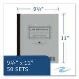 Roaring Spring® Lab and Science Carbonless Notebook, Quadrille Rule (4 sq/in), Gray Cover, (100) 11 x 9.25 Sheets, 12/Carton (ROA77645CS) Case of 12