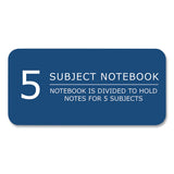 Roaring Spring® Wirebound Notebook with Tabs, 5-Subject, College Rule, Randomly Assorted Cover Color, (200) 11 x 8.5 Sheets, 12/Carton (ROA11197CS) Case of 12