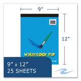 Roaring Spring® Kids Art Watercolor Notepad, 25 White 9 x 12 Sheets, 24/Carton, Ships in 4-6 Business Days (ROA52511CS) Case of 24