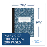 Roaring Spring® Hardcover Marble Composition Book, Unruled, Blue Marble Cover, (100) 9.75 x 7.5 Sheets, 24/Carton, Ships in 4-6 Business Days (ROA77261CS) Case of 24