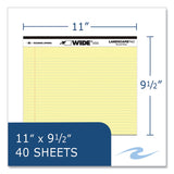 Roaring Spring® WIDE Landscape Format Writing Pad, Medium/College Rule, 40 Canary 11 x 9.5 Sheets, 18/Carton, Ships in 4-6 Business Days (ROA74511CS) Case of 18