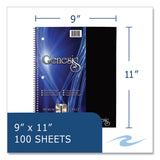 Roaring Spring® Genesis Notebook, 1-Subject, Medium/College Rule, Randomly Asst Cover Color, (100) 11x9 Sheets, 12/CT, Ships in 4-6 Bus Days (ROA13112CS) Case of 12