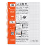 Roaring Spring® Whitelines Notebook, Quadrille Rule, (5 sq/in), Gray/Orange Cover, (70) 11 x 8.5 Sheets, 12/Carton (ROA17001CS) Case of 12