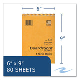 Roaring Spring® Boardroom Series Steno Pad, Gregg Ruled, Brown Cover, 80 Green 6 x 9 Sheets, 72 Pads/Carton, Ships in 4-6 Business Days (ROA12103CS) Case of 72