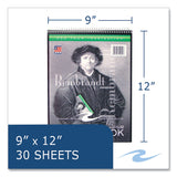 Roaring Spring® Sketch Book, 60-lb Drawing Paper Stock, Rembrandt Photography Cover, (30) 9 x 12 Sheets,12/Carton (ROA52112CS) Case of 12