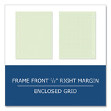 Roaring Spring® Engineer Pad, (0.5" Margins), Quad Rule (5 sq/in, 1 sq/in) 100 Lt Green 8.5x11 Sheets/Pad, 24/CT, Ships in 4-6 Business Days (ROA95382CS) Case of 24