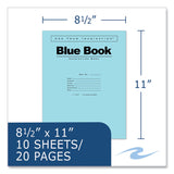 Roaring Spring® Examination Blue Book, Wide/Legal Rule, Blue Cover, (10) 11 x 8.5 Sheets, 300/Carton, Ships in 4-6 Business Days (ROA77518CS) Case of 300