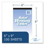 Roaring Spring® Writing Tablet, Wide/Legal Rule, 100 White 6 x 9 Sheets, 48/Carton, Ships in 4-6 Business Days (ROA63046CS) Case of 48